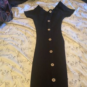 Off shoulder black dress